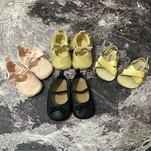 Baby Girl Crib Shoe Bundle - Sandals MaryJanes Mocassins 0-3 M 3-6 M